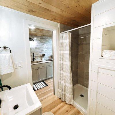 Tiny Home cabin interior bathroom