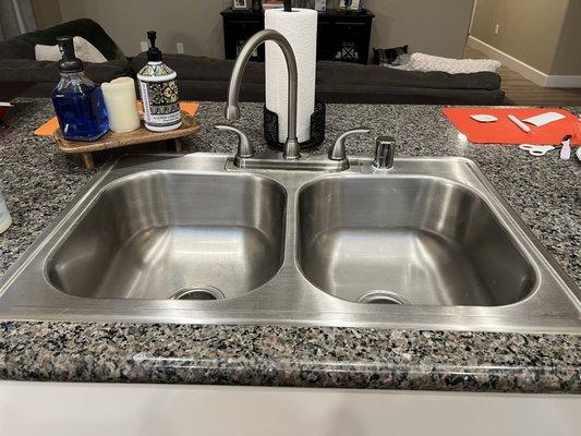 Previously installed kitchen sink & faucet