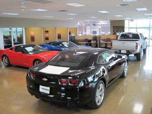 Chevy Showroom at Green Chevrolet Chyrsler, East Moline