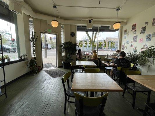 Indoor seating. There's patio in good weather.