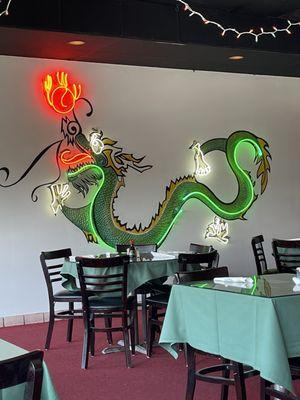 Auntie Chang's Neon Dragon!