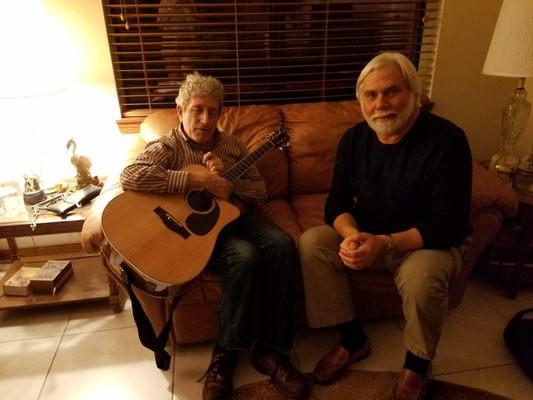 A very good friend, Father John Licari: excellent songwriter & singer in his day. We played songs together and here we are playing memories.