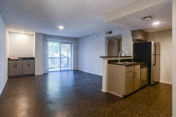 All of our apartments feature brand-new wood plank flooring throughout the entire apartment!