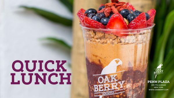 Stay safe! Enjoy organic, lactose-free, gluten-free Oak Bowl & Smoothie. Customize with delectable toppings and extra ingredients.