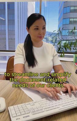 to streamline and simplify the document-related needs of our clients.