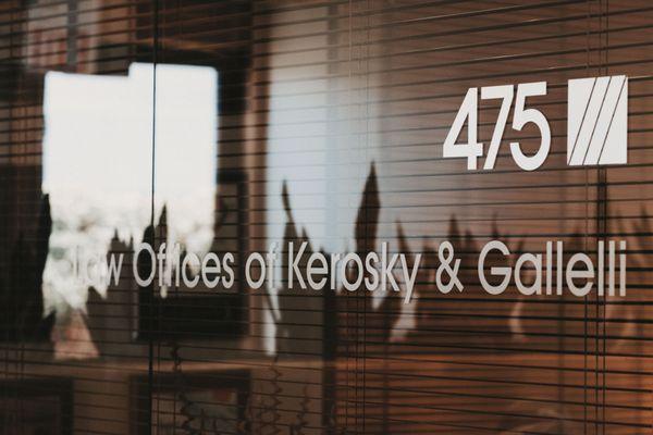 K & G Law LLP office entrance.