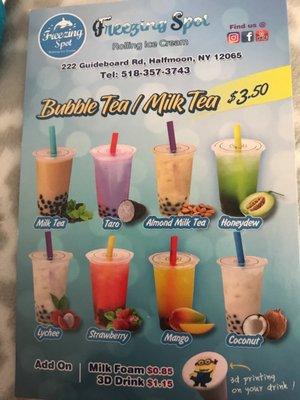 Some of the boba tea