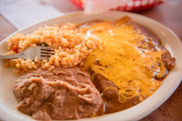 cheese enchiladas. yum!