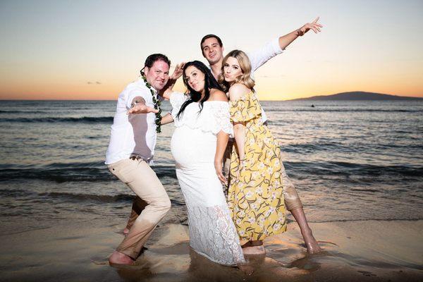 Striking a pose  #mauiwedding photography can be fun