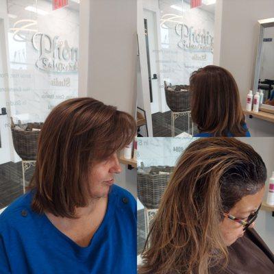 Root touchup,cut & blowout