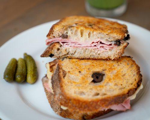 Baked Ham Grilled Cheese Sandwich