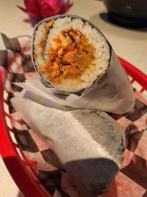 Sushi burrito with Salmon