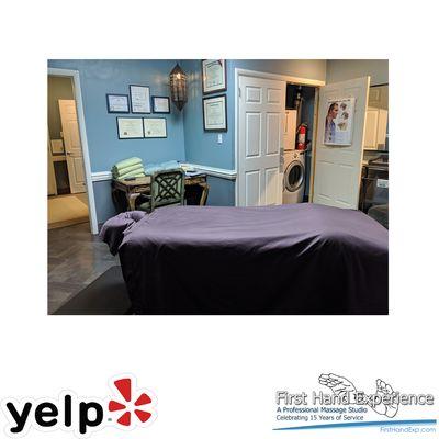 A view of the well-appointed treatment room. We thought about your needs when we designed this space.