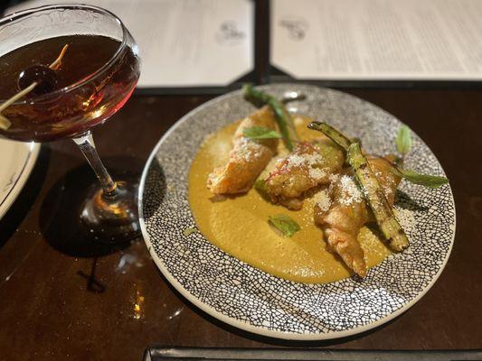 Squash blossom appetizer- fantastic