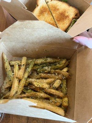 Pesto Parmesan Fries