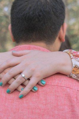 Engagement photo nails. So gorgeous!