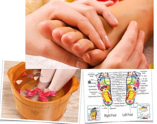 Foot reflexology massage