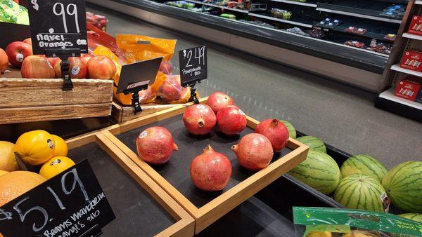 Inside, produce section