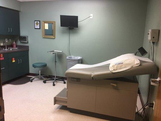 Dermatology patient room at U.S. Dermatology Partners Joplin