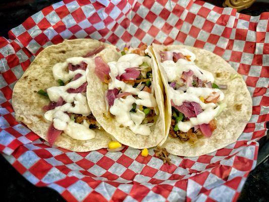 Pulled pork tacos (this was a special so may or may not have them)