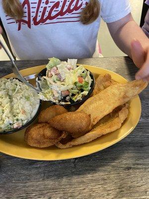 Fried flounder