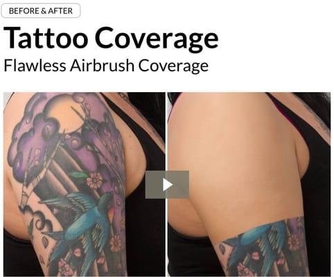 Airbrush makeup special tatto  coverage