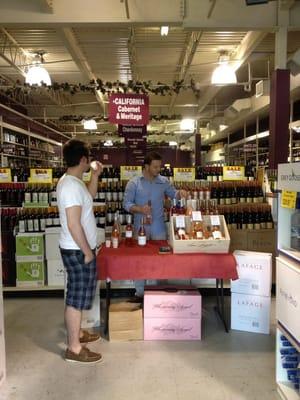 Wine Central has occasional tastings for the public ! This tasting featured three roses and the staff member had great knowledge