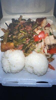 Pinakbet and lechon special! Two choice plate $13!