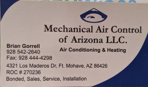 Mechanical Air Control of Arizona