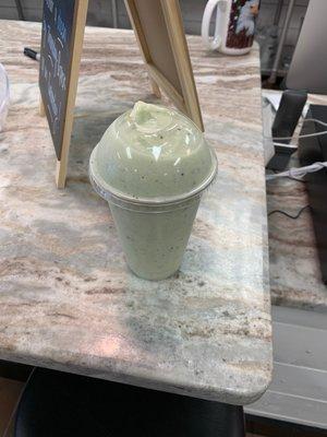 So good... Thin mint smoothie.