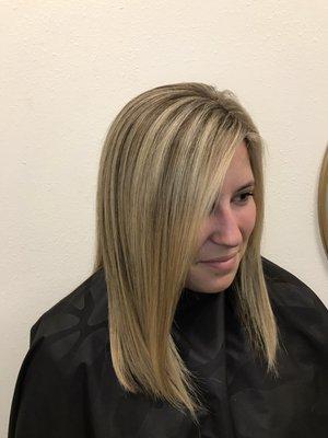 Highlights and haircut by Rayna