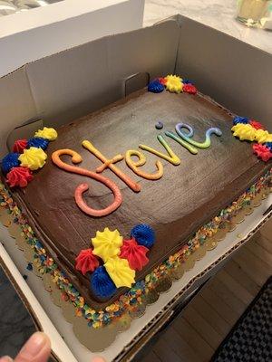 Color explosion cakes (rainbow marbling inside too!) for my boy / girl toddler twins bday party!