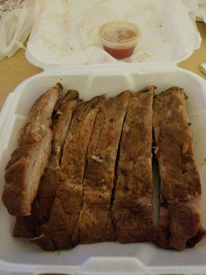 1/2 rack of ribs.