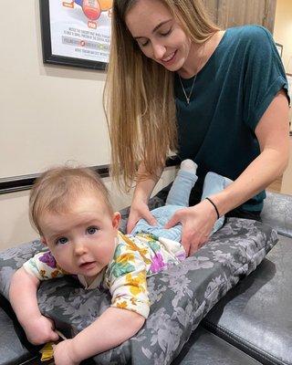 All of our docs love adjusting your kiddos as young as hours old!