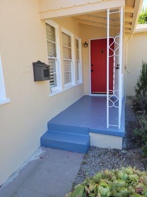 Here the walls where painted and as well as the windows, floor and door.