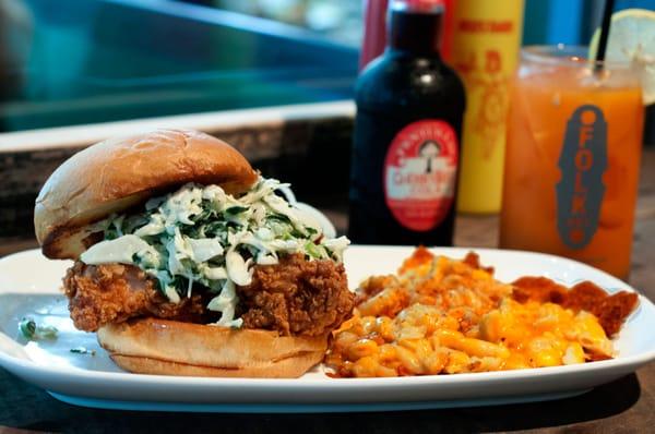 Folk Art - Great Lunch - Fried Chicken Sandwich