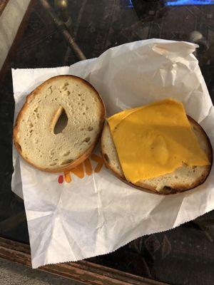 A Sausage Egg and Cheese Bagel