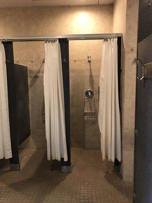 Women's locker room showers