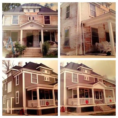 One of the biggest exterior paint jobs we have done! After 3 weeks of prep, turned it from disaster to brand new!