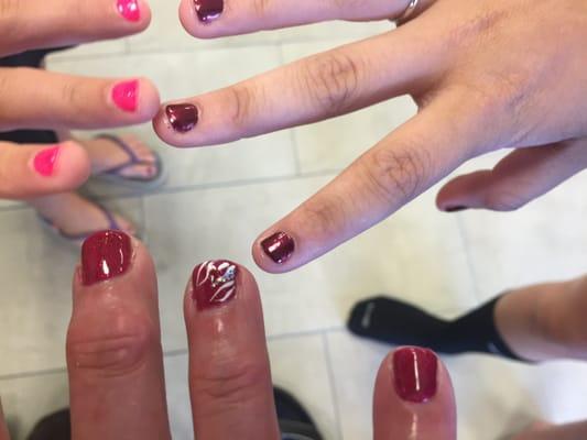 Me and my granddaughters get pampered at New Nails in New Albany Ohio!