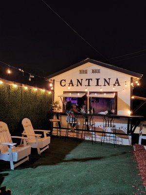 Cantina 
 family owned and operated ... serving beer, wine, chicken fajita tacos and dirty burgers.  Come enjoy!!!