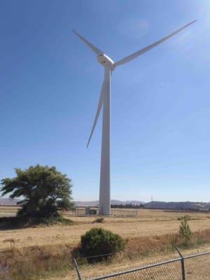 This wind turbine's foundation was build by Avalon.