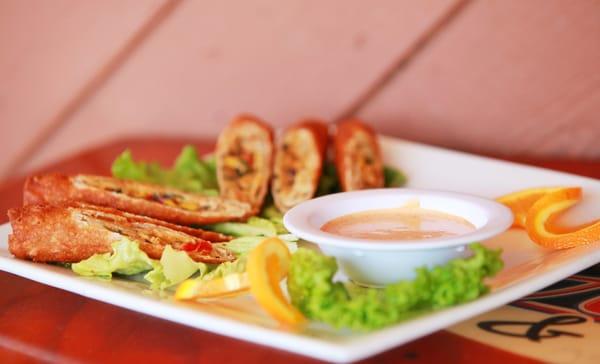 Southwest Egg-rolls with chipotle aioli.