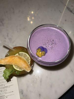 Pura Vida and Ube (mocktail)