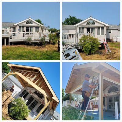 Roof addition over deck