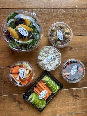 A wide variety of fresh snacks, and grab 'n go items.