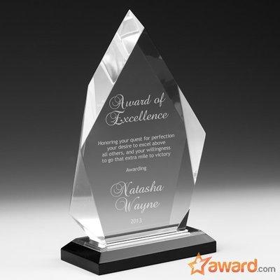 Silver Diamond Acrylic Award