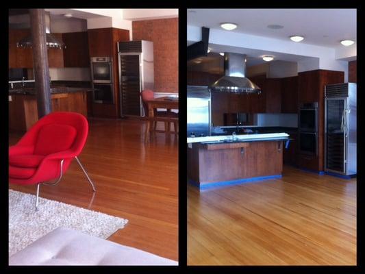 Sand and Refinish hardwood oak floors in Brooklyn.