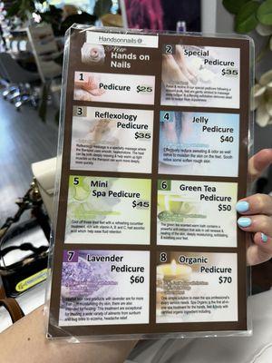 Pedicure & foot massage prices