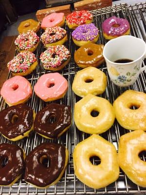 Just made glazed doughnuts:)